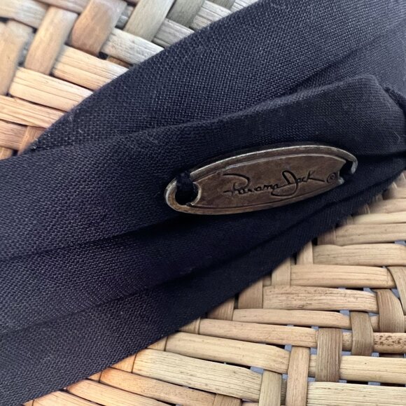 Panama Jack Safari Straw Hat 3" Big Brim 3-Pleat Ribbon Inner Elastic Sweatband - Picture 11 of 16